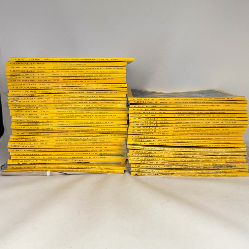 National Geographic Magazine Collection Lot 2010-2014 44 Issues Science Nature